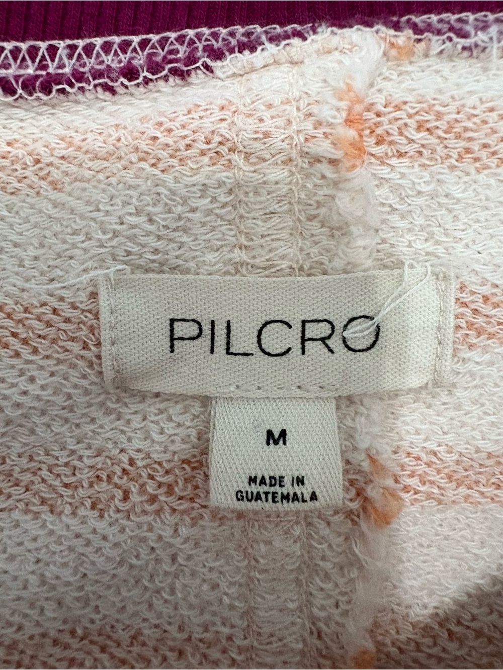 Pilcro Anthropologie Striped Pullover Sweatshirt Medium Slouchy Boho Casual - Picture 4 of 9